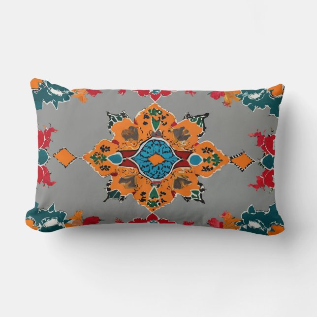 COJÍN LUMBAR ESTILO MOROCÁN DE LA MOQUETA (Anverso)