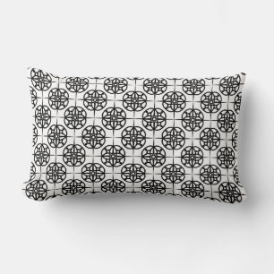 Cojín Lumbar Estilo Retro con Patrón Geométrico Elegante