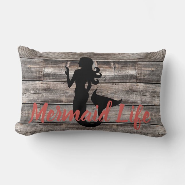 Cojín Lumbar estilo rústico de diseño MERMAID | (Anverso)