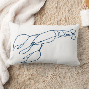 Cojín Lumbar Estiloso Bóster Azul Verde azulado - Tema náutico/