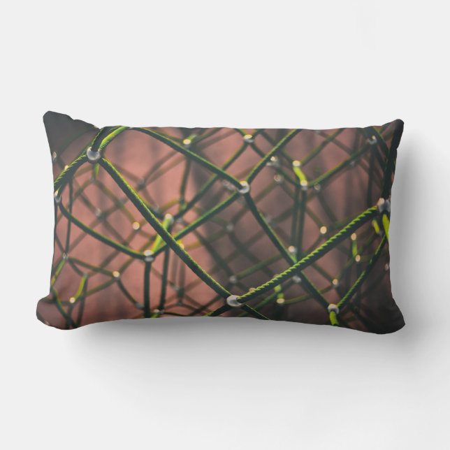 Cojín Lumbar Estopa verde y negra (Anverso)