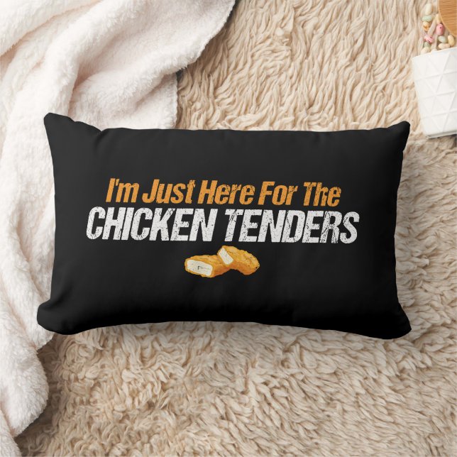 Cojín Lumbar Estoy aquí por el amante de las ofertas de pollo (Manta)