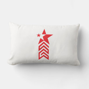Cojín Lumbar Estrella Roja con Flechas de Chevron