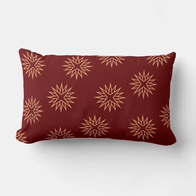 Cojín Lumbar Estrella roja y dorada oscura (Anverso)