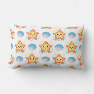 Cojín Lumbar Estrellas de mar y conchas adorables
