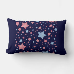 Cojín Lumbar Estrellas rosas y azules
