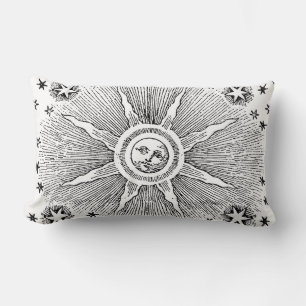 Cojín Lumbar Estrellas Sol Antiguo Cielo Nocturno Zodiaco Medie