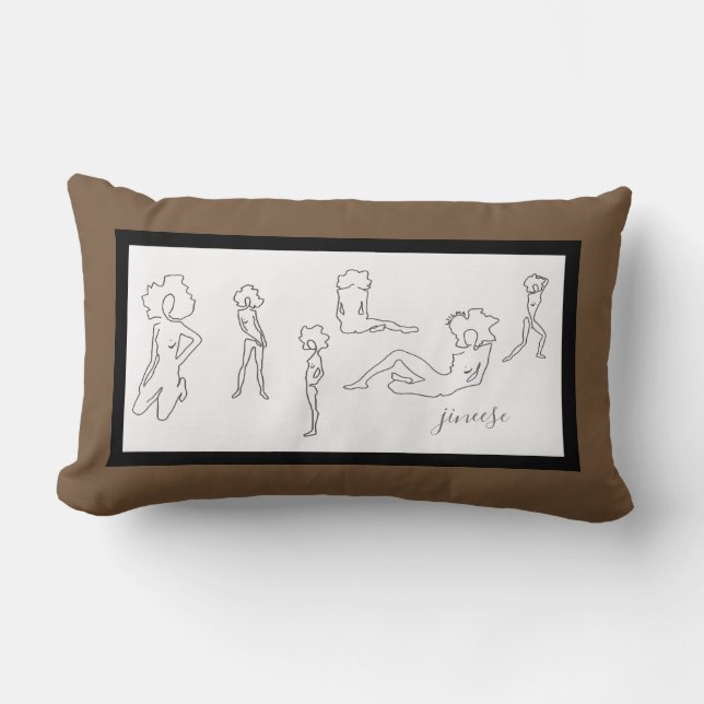 COJÍN LUMBAR ESTUDIO DE DIBUJO DE MODA PILLOW_MODERN (Anverso)