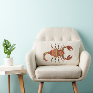 Cojín Lumbar Ethnic Floral Scorpion