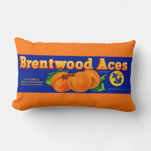Cojín Lumbar Etiqueta de la caja de albaricoques Brentwood Aces