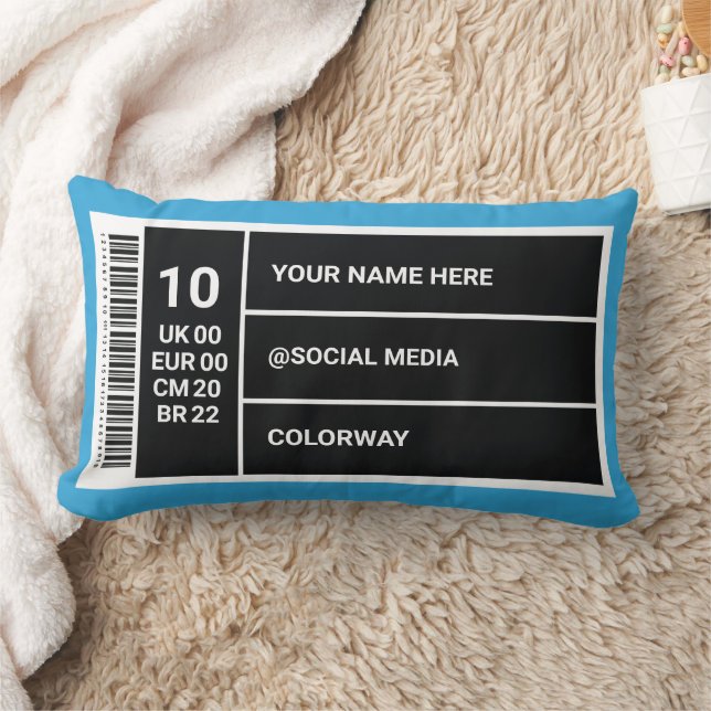 Cojín Lumbar Etiqueta de la caja de zapatos del Personalizable  (Manta)