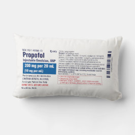 Cojín Lumbar Etiqueta divertida de propofol médico