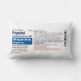 Cojín Lumbar Etiqueta divertida de propofol médico