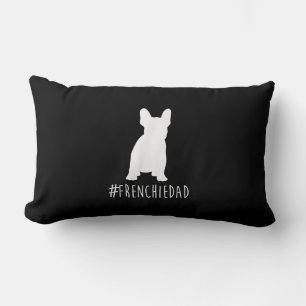 Cojín Lumbar etiqueta frenchie dad   regalo de papá de bulldog 