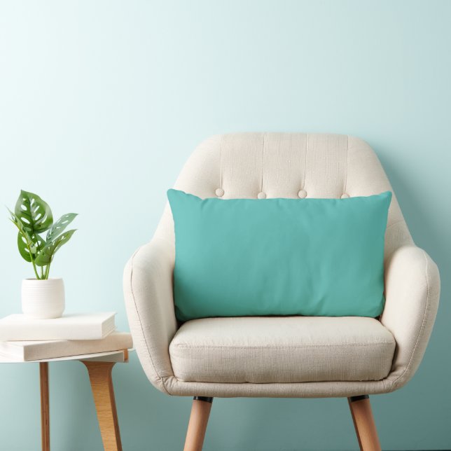 Cojín Lumbar Eucalipto macizo y liso turquesa pastel (Silla)