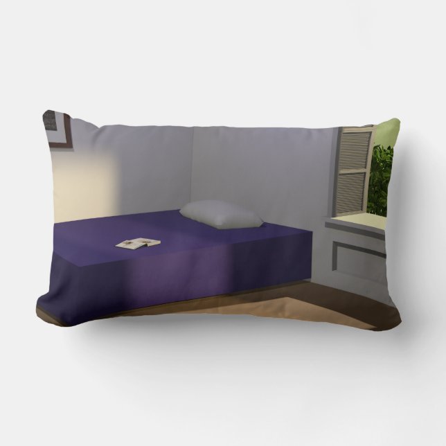 Cojín Lumbar Excursion into philosophy. Edward Hopper. (Anverso)