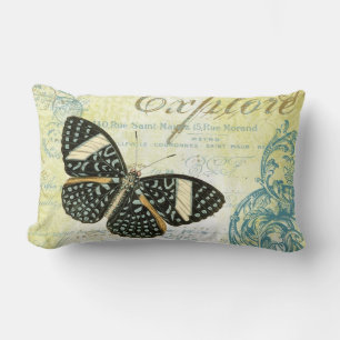 Cojín Lumbar Explora de Vintage Butterly...cojín