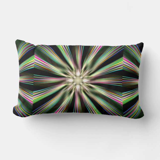 Cojín Lumbar Explosión de arroyo arcoiris Taffy Candy Tres (Anverso)