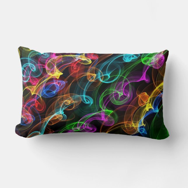 Cojín Lumbar Explosión de luz colorida (Anverso)