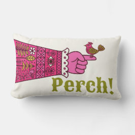 Cojín Lumbar Fab Retro Folk Art Pointing Hand Manicule