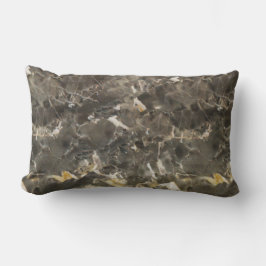 Cojín Lumbar Falso beige gris negro de mármol