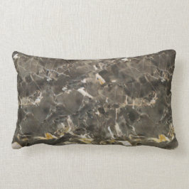 Cojín Lumbar Falso beige gris negro de mármol