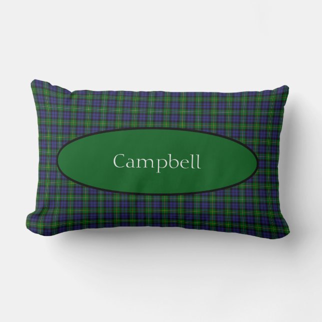 Cojín Lumbar Familia Campbell escocesa Tartán personalizado (Anverso)