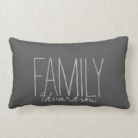 Familia gris oscuro moderna del apellido