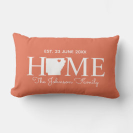 Cojín Lumbar Familia personalizada de mapas de estado de origen