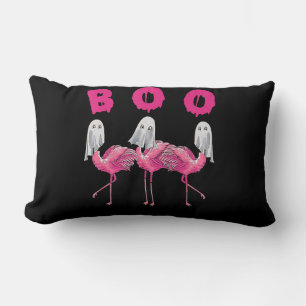 Cojín Lumbar Famoso fantasma Flamingo Boo Halloween Regalos de