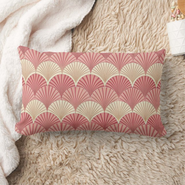 Cojín Lumbar Fans Pink Mid-Century (Manta)