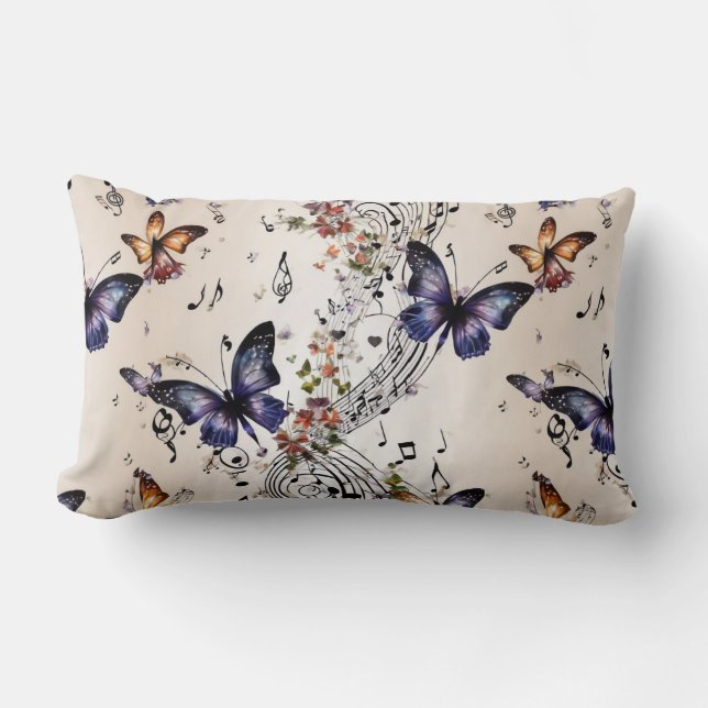 Cojín Lumbar Fantasía mariposa (Anverso)