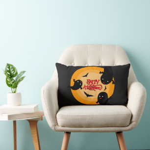 Cojín Lumbar Fantasma feliz de Halloween