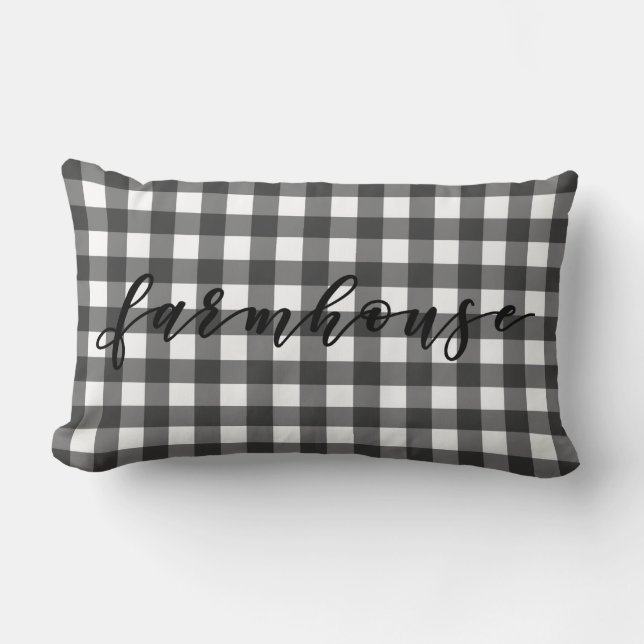 COJÍN LUMBAR FARMHOUSE GINGHAM (Anverso)