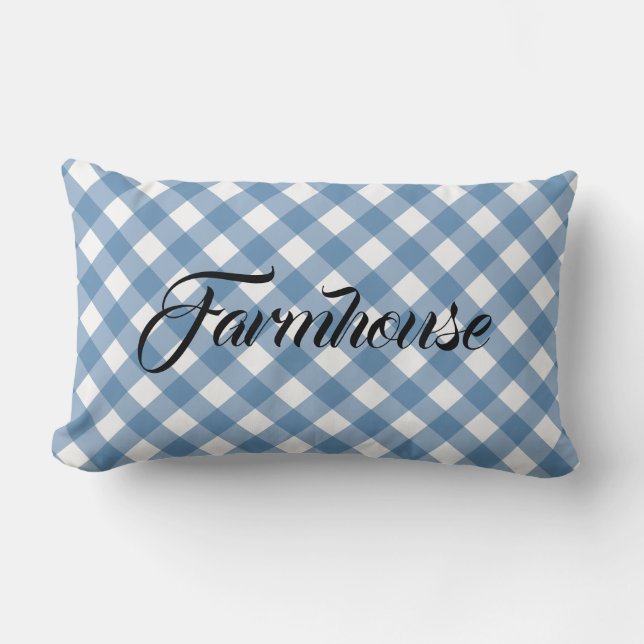 COJÍN LUMBAR FARMHOUSE GINGHAM (Anverso)