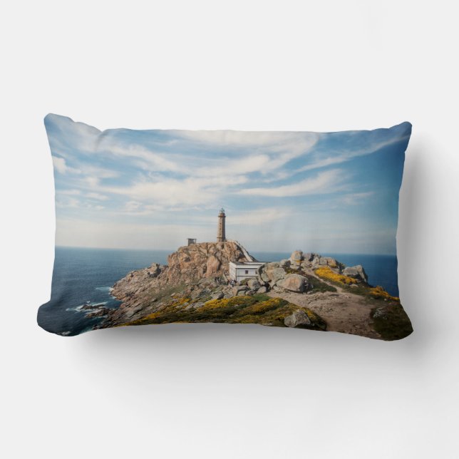 Cojín Lumbar Faro y museo | Cabo Vilan Galicia España (Anverso)