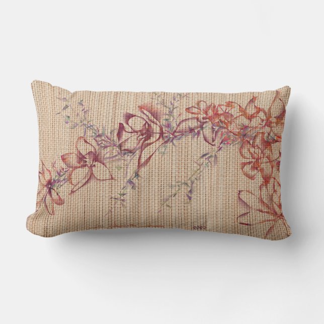 Cojín Lumbar Faux Bamboo Original Art Yoga Mat (Anverso)