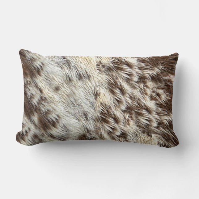 Cojín Lumbar Faux Spots Horse / Cow Hide / Animal Fur Image (Anverso)
