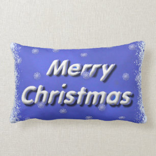 Cojín Lumbar Felices Navidad escarchadas 3D