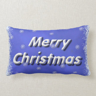 Cojín Lumbar Felices Navidad escarchadas 3D