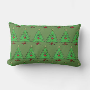 COJÍN LUMBAR ***FELIZ ÁRBOLES DE NAVIDAD*** NAVIDADES