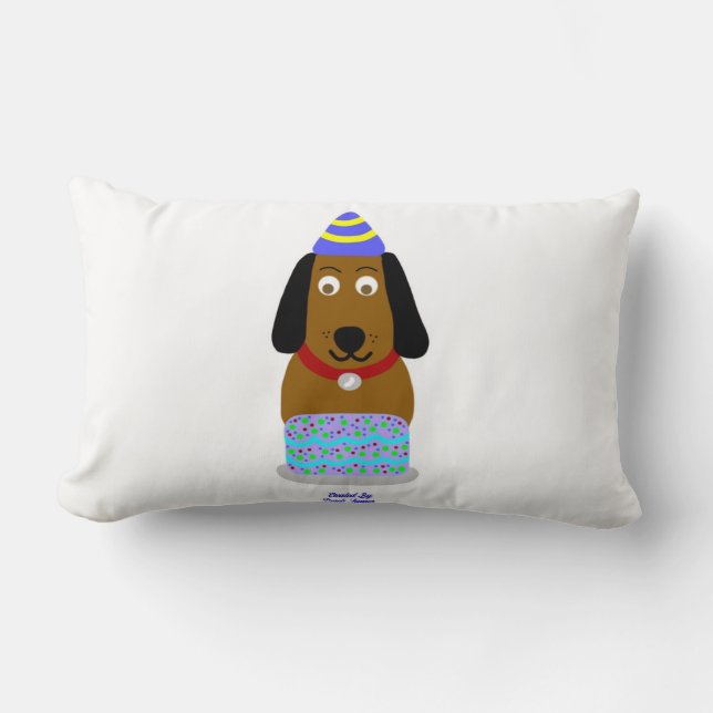 Cojín Lumbar Feliz cumpleaños Pup Lumbar Pillow (Anverso)