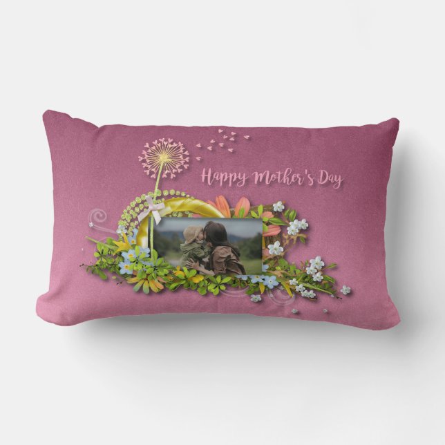 Cojín Lumbar Feliz Día de la Madre (Anverso)