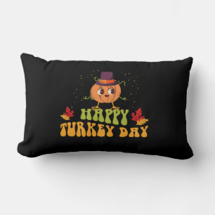 Cojín Lumbar feliz día de turquía otoño día de agradecimiento e