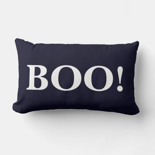 Cojín Lumbar Feliz Halloween Boo! (Anverso)