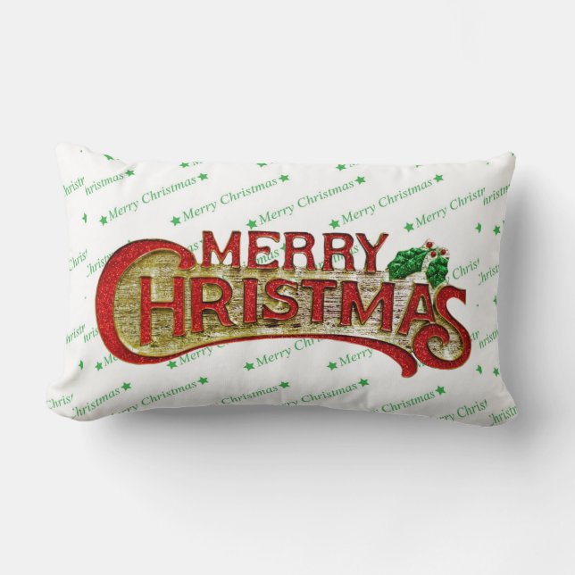 Cojín Lumbar Feliz Navidad (Anverso)