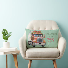 Cojín Lumbar Feliz Navidad a mi ESPOSO DE TRUCKER