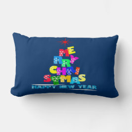 Cojín Lumbar Feliz Navidad Feliz Año Nuevo