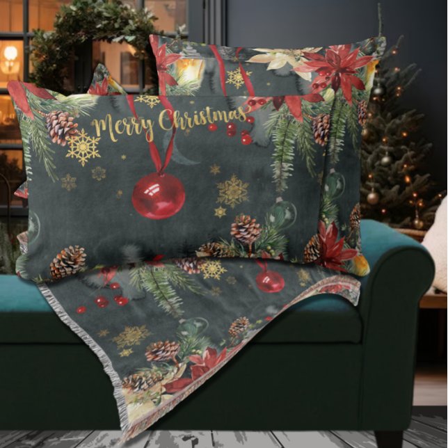 Cojín Lumbar Feliz Navidad Splendor (Subido por el creador)