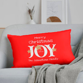 Cojín Lumbar Feliz Regalo navideño Guión Fiesta Rusa Roja